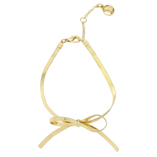 Steve Madden Gold-Tone Bow Chain Strand Bracelet