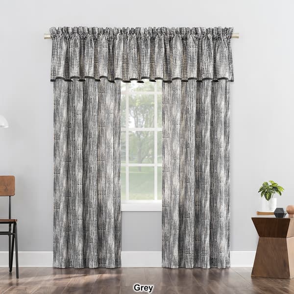 Aran Sweater-Look Room Darkening Printed Rod Pocket Curtains