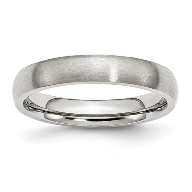 Mens Gentlemen's Classics(tm) Stainless Steel Brushed 4mm Band
