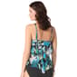 Womens Beach House Eclectic Bloom Tiered Tankini Swim Top - image 2