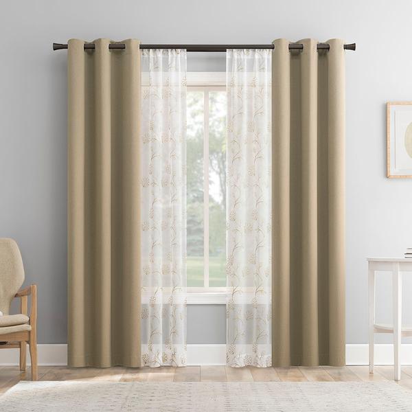 No. 918 Aidy Sheer & Solid 4pk. Curtains - image 