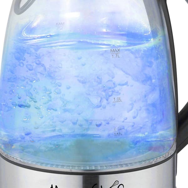 MegaChef 1.7L Glass & Stainless Steel Electric Tea Kettle