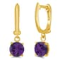Gemstone Classics(tm) Gold Amethyst Dangle Earrings - image 1