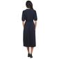 Womens Sharagano Short Sleeve Pleated Midi Dress - image 2