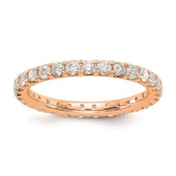 Pure Fire 14kt. Rose Gold Lab Grown Diamond Eternity Wedding Band