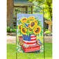 Evergreen Patriotic Sunflower Wagon Garden Flag - image 1