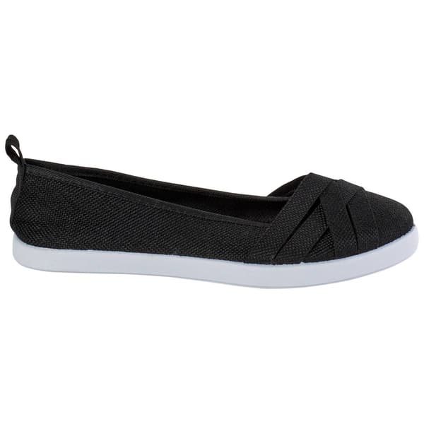 Womens Take A Walk Criss Cross Tweed Flats
