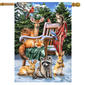 Briarwood Lane Snow Day Winter Friends House Flag - image 1