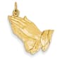 Unisex Gold Classics&#40;tm&#41; 14kt. Yellow Gold Praying Hands Pendant - image 1