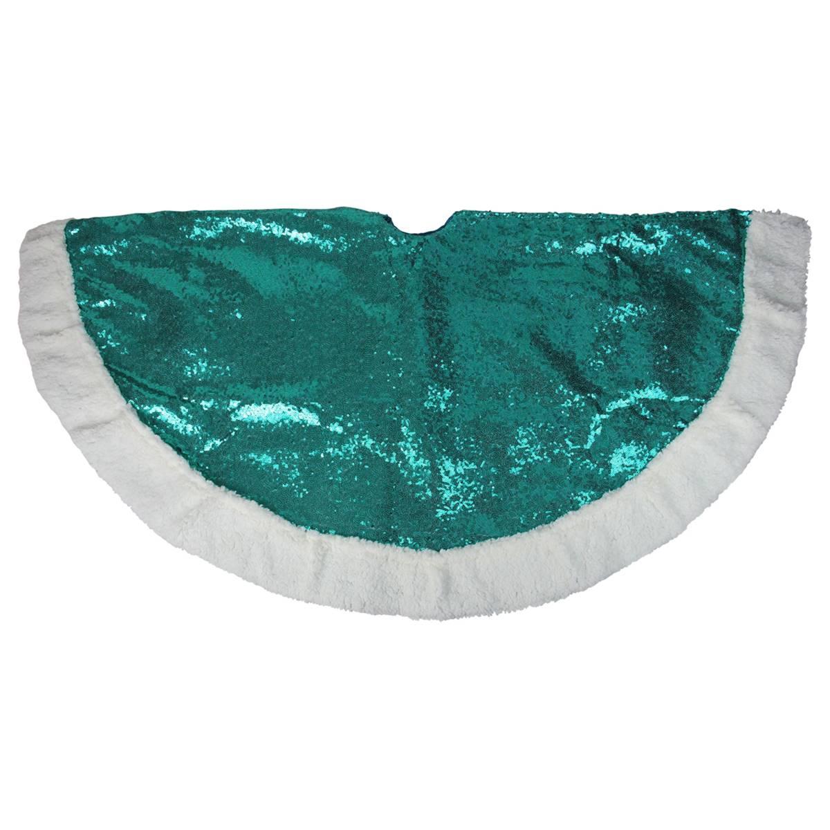Northlight 47in. Green Paillette Sequins Christmas Tree Skirt
