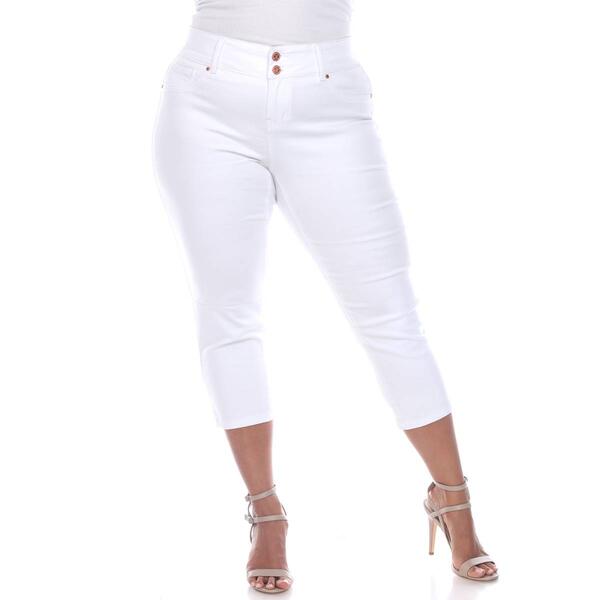 Plus Size White Mark Capri Jeans