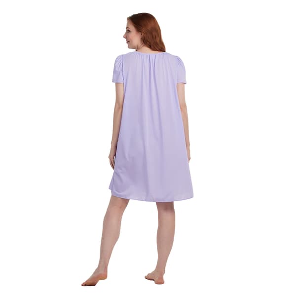 Plus Size Miss Elaine Short Sleeve Short Nightgown