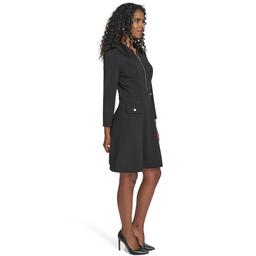 Womens Tommy Hilfiger Long Sleeve A-Line Crepe Dress