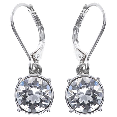 Gloria Vanderbilt Silver-Tone & Crystal Drop Earrings
