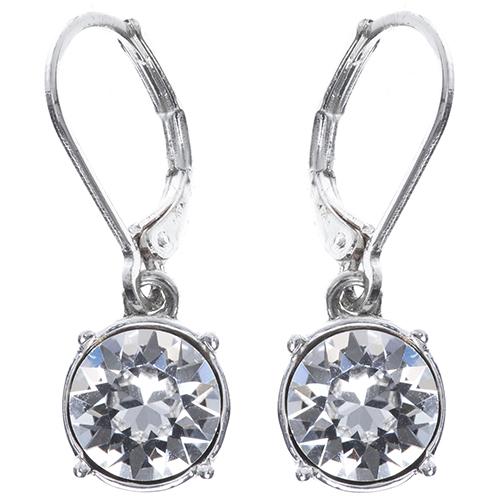 Gloria Vanderbilt Silver-Tone & Crystal Drop Earrings