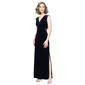 Petites SLNY Sleeveless Embellished Velvet Gown - image 1