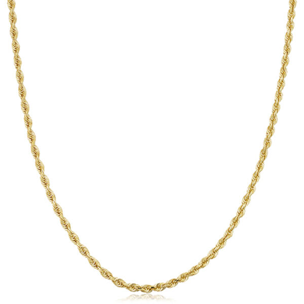 Unisex Gold Classics&#40;tm&#41; 10kt. Yellow Gold 2.7mm 24in. Rope Chain - image 