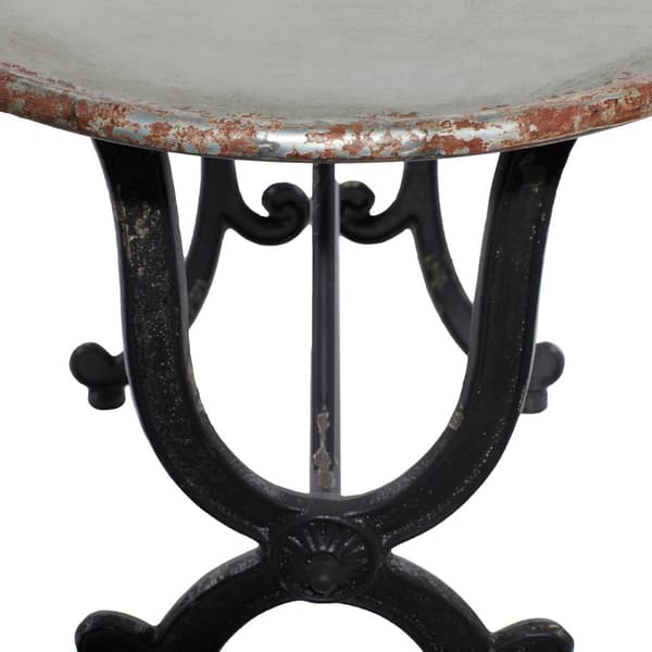 9th & Pike® Black Grey Farmhouse Metal Console Table