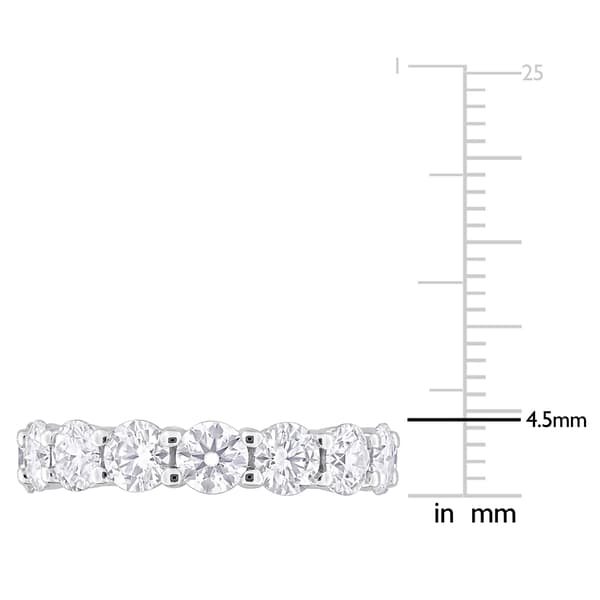 Sterling Silver 5 1/2ctw. White Moissanite Eternity Ring