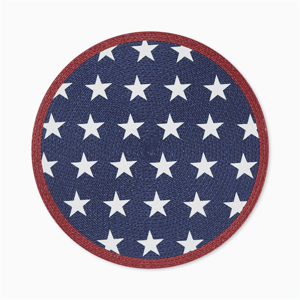 Avanti Liberty Woven Braided Round Placemates - Set of 4