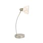 Simple Designs Brushed Nickel Desk Lamp w/Porcelain Flower Shade - image 2