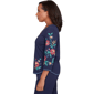 Petite Alfred Dunner Saratoga Springs Floral Embroidery Blouse - image 4