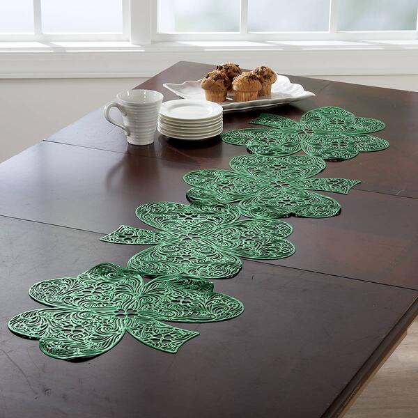 Shamrock Pressed Vinyl Centerpiece Runner - 15.3x59.8 - image 