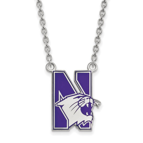 Unisex Northwestern University Enamel Pendant Necklace - image 