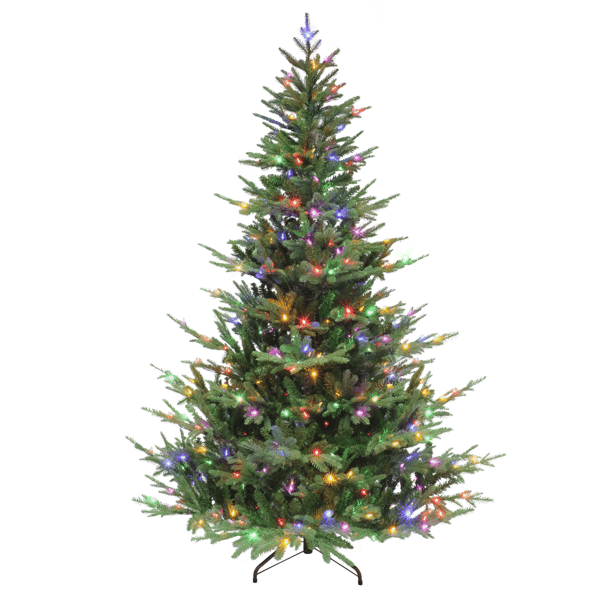 Puleo International 7.5ft. Pre-Lit Sacramento Fir Christmas Tree