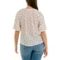 Womens Zac & Rachel Short Puff Sleeve Strawberry Blouse - image 2