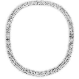 Gianni Argento Silver Plated Greek Key Necklace