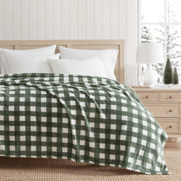 Martha Stewart Madison Gingham Throw Blanket