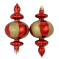 Northlight 8ct. Red & Gold Finial Christmas Ornaments - image 4