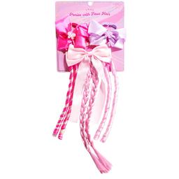 Girls Capelli(R) New York 3pc. Mix Faux Hair Curls & Braid Ponies