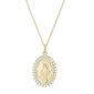 Sterling Silver Gold Religious Medallion Charm Necklace - image 1