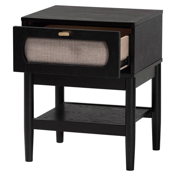 Baxton Studio Shirin Mid-Century Wood Nightstand