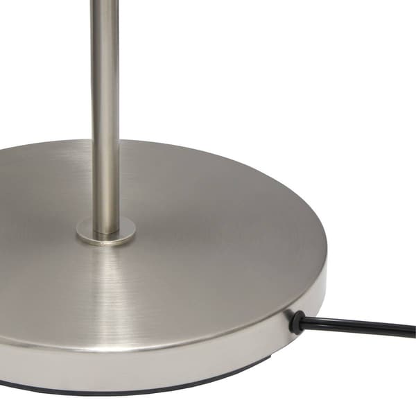 Simple Designs Brushed Nickel Drum Shade Floor Lamp