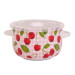 Home Essentials 25oz. Cherries 2 Handle Bowl with Lid