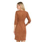 Womens R&M Richards 3/4 Sleeve Suede Faux Wrap Dress - image 2