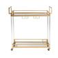 Baxton Studio Savannah Glam & Luxe Gold Metal Wine Cart - image 3