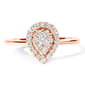 Haus of Brilliance 10kt. Rose Gold 3/8ctw. Diamond Pear Ring - image 1