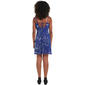 Juniors Crystal Doll Sequin Tie Back Fit & Flare Slip Dress - image 3
