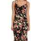 Juniors Wallflower Drape Neck Colorful Floral Midi Slip Dress - image 3
