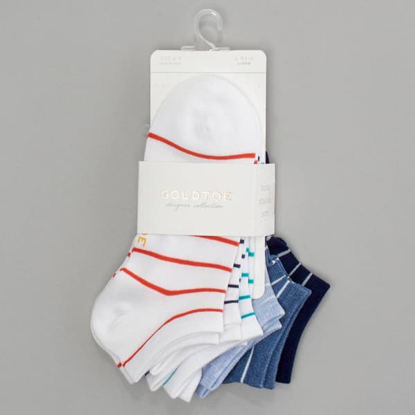 Womens Gold Toe(R) 6pk. Thin Stripe Liner Socks - image 