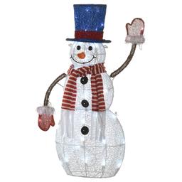 National Tree Pre-Lit 30in. Fabric Snowman