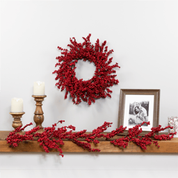 Northlight 45in. Red Artificial Berries Christmas Garland