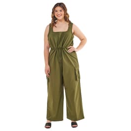 Juniors Plus Derek Heart Aubrey Cargo Jumpsuit