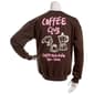 Juniors Gold Rush Coffee Club Front Back Crew Neck Sweatshirt - image 3