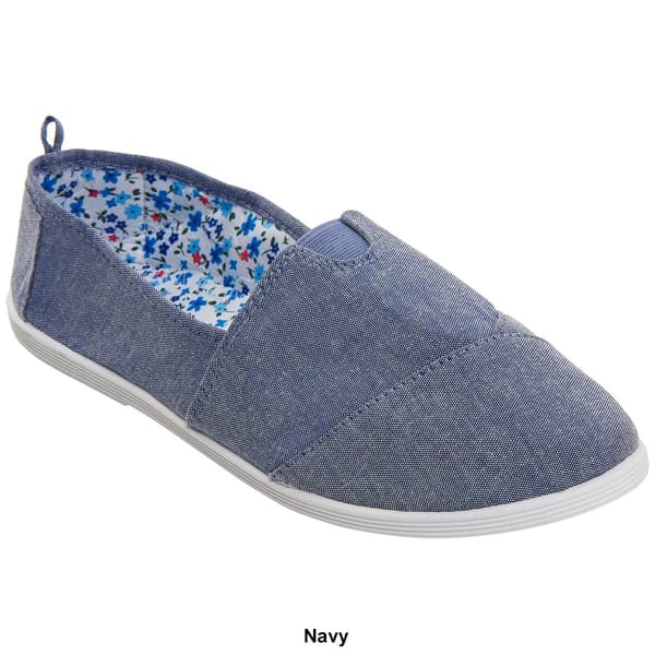 Womens Take A Walk Slip On Linen Flats