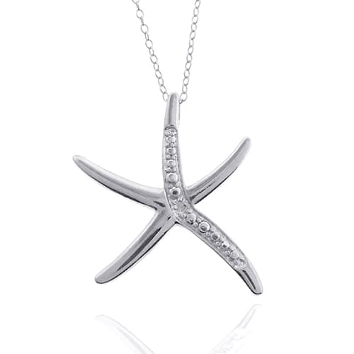 Accents by Gianni Argento Diamond Accent Starfish Necklace - image 